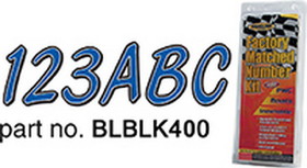 Hardline Products CHBKG400 Letter / Number Set - Chrome & Black