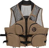 Airhead 12003-04-A-BA Deluxe Mesh Fishing Vest, S/M, Bark