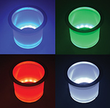 T-H Marine Supplies LED-LCH-W-DP Led Plstc Cup Hldr W/Ss Rim Wht