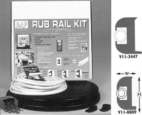 Taco VINYL RUB RAIL, BLK 50'KIT V11-0809BBK50-2