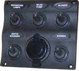 SeaSense 50031290 Switch Panel 3Gang W/Socket
