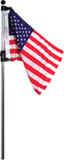 SeaSense 50071027 Flag Pole Telesc W/Us Flag