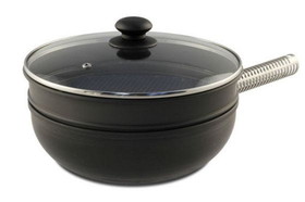 LloydPans Kitchenware SET-14131 USA Made Stir Fry Pan and Steamer Set 10 inch