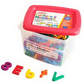 Educational Insights 1636 Alphamagnets&#174; & Mathmagnets&#174;-Multicolored (126 Pieces)
