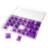 Educational Insights 1645 See & Stamp Jumbo Alphabet Transparent Stamps-Lowercase (20 Pieces)