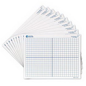 Learning Resources 39143 Double-Sided (X, Y Axis) Dry-Erase Mats (Set/10)