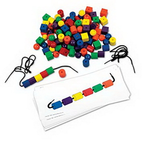 Learning Resources LER0139 Beads & Pattern Card Set