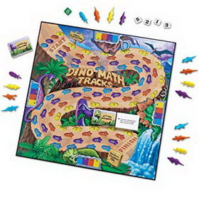 Learning Resources LER0712 Dino Math Tracks&#174; Place Value Game