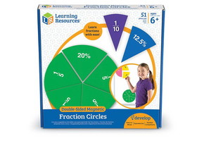 Learning Resources LER1616 Double-Sided Magnetic Demonstration Rainbow Fraction&#174; Circles