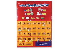 Learning Resources LER2299 Word Families &amp; Rhyming Center Pocket Chart