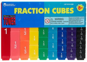 Learning Resources LER2510 Fraction Tower&#174; Cubes - Fraction Set