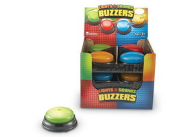 Learning Resources LER3779 Lights &amp; Sounds Answer Buzzers, Set of 12 in Display