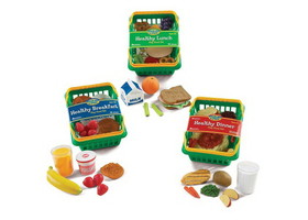 Learning Resources LER5340 Pretend &amp; Play&#174; Healthy Foods Play Set Bundle