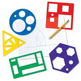 Learning Resources LER5440 Primary Shapes Template Set