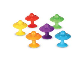 Learning Resources LER5550 Super Suction Space Saucers