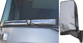 ADCO 2378 Diamond Plated Steel Vinyl (Silver) Mirror and Wiper Covers With Storage Bag