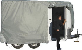 ADCO Bumper Pull Horse Trailer Cover, Gray SFS Aquashed Top/Gray Polypropylene Sides