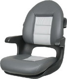 Tempress Elite Helm High Back Seat, Black Shell, Charcoal/Grey Cushions, 57017