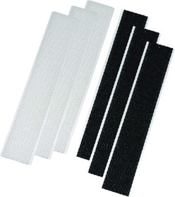 AP Products 006204 Hook & Loop Strips, 3 Black & 3 White per Pack