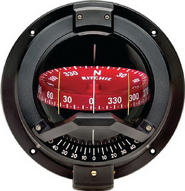 Ritchie Navigation BN-202 Navigator Compass&#44; Bulkhead Mount&#44; Combi Dial&#44; Black