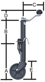 Bal Products 29005 Top Wind Swivel Mount 800 lb Capacity Tongue Jack for RV Trailers