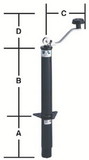 Bal Products 29033Bl Top Wind A-Frame Screw 5,000 lb Capacity Tongue Jack for RV Trailers