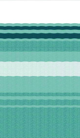 CAREFREE OF COLORADO JU158C00 1-Piece Standard Vinyl Awning Replacement Fabric, 15&#39;, Teal Fade on Both Sides, White Weatherguard