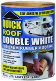 Quick Roof WRQR625 Instant Waterproofing For Rubber Roofs, White Adhesive/White EPDM, 6