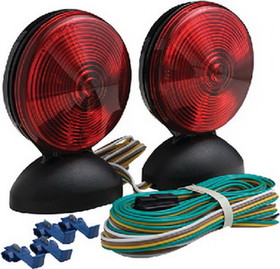 Optronics TL22RK Magnet Mount Towing Light Kit Includes 20' Wishbone Style Wiring Harness