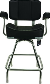 Springfield 1020009 Deluxe Captain&#39;s Seat With Stand, Black