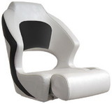 Springfield Marine 1043253 Springfield Deluxe Sport Flip Up Seat, White/Charcoal