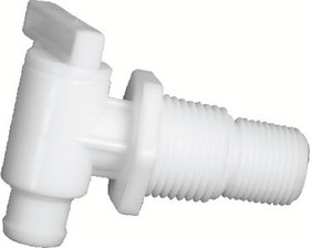Camco 22243 Dual Size Drain Valve Without Flange 3/8" or 1/2" Male NPT Thread