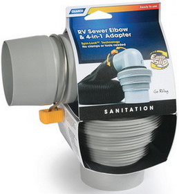 Camco 39144 Easy Slip Sewer Elbow & 4-In-1 Adapter (Camco)