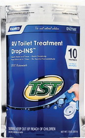 Camco TST Blue Enzyme Toilet Treatment&#44; Drop Ins&#44; 10/pk, 41529