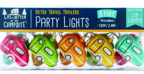 Camco RV 42652 Retro Travel Trailer LED Party Lights (Includes 10 LED Lights & Connector)
