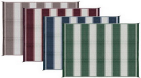 Camco Open Air Stripe Awning Leisure Mat&#44; 6' x 9'