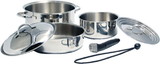 Camco Stainless Steel Nesting Cookware 7 Piece Set, 43920