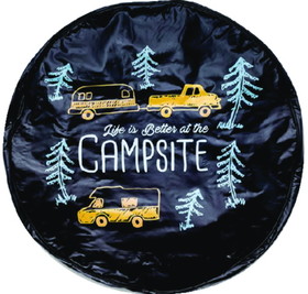 Camco 53292 Spare Tire Cover, 27", Black / Trees