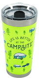 Camco 53321 Life Is Better At The Campsite Tumbler, 20 oz., Green