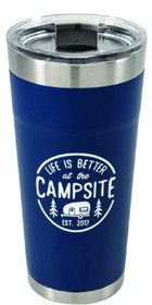 Camco 53323 Life Is Better At The Campsite Tumbler, 20 oz., Navy