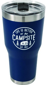 Camco 53324 Life Is Better At The Campsite Tumbler, 30 oz., Navy