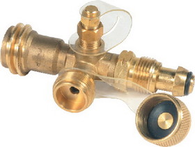 Camco 59113 Brass Tee W/Four Ports & 5' & 12' Hoses For Lp Gas (Camco)