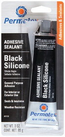 Permatex 81158 Black Silicone Adhesive Sealant&#44; 3 oz.