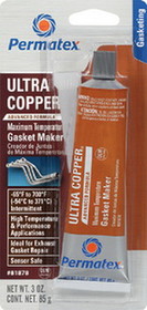 Permatex 81878 Ultra Copper Hi-Temp RTV Silicone Gasket Maker&#44; 3 oz.