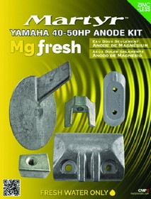 Martyr Anode Kit For Yamaha 40-50 HP Outboards, Magnesium