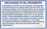 Bernard Engraving IL204 Oil Discharge Label