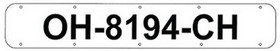 Bernard Engraving RP2400W 24" Boat Registration Plates&#44; White
