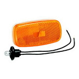 Bargman 3159002 #59 Series Clearance/Side Marker Light, Red Light, White Base in Clam Pack