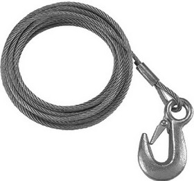 Fulton WC750 0100 7/32" x 50' Winch Cable & Hook Assembly with 5&#44;600 lb Break Strength