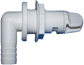 T-H Marine AHV92DP Aerator Spray Head 90&deg; Fixed Flange w/Shut Off&#44; 3/4"&#44; White